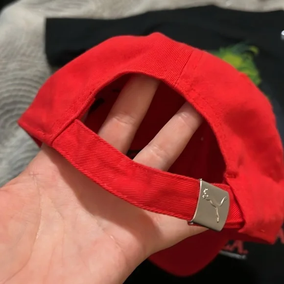 Puma Red Cap and Abercrombie kids Black Grinch Tee - Picture 4 of 6